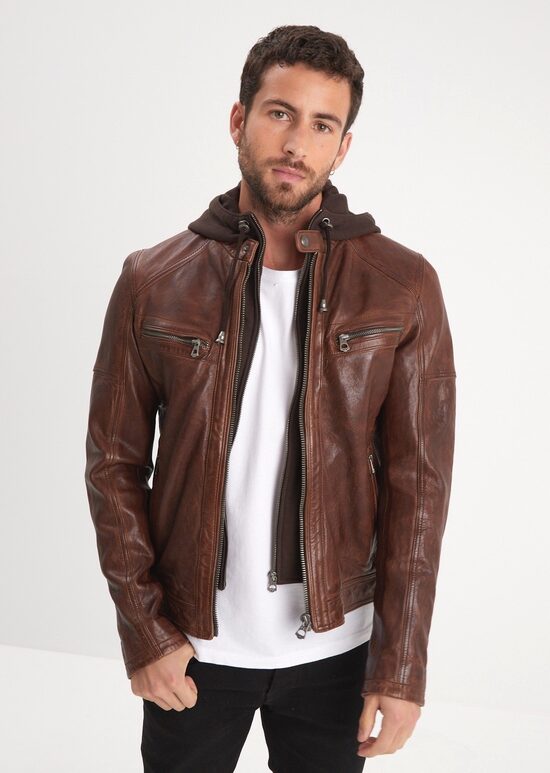 Cazadora biker con sobreforro desmontable