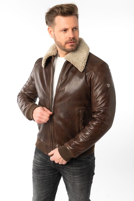 Cazadora Aviador con cuello camisero
