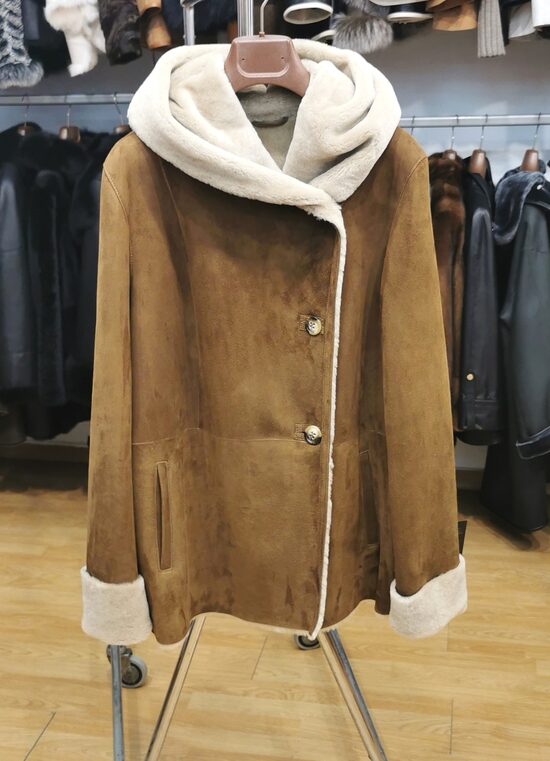 Chaquetón Piel Vuelta cuello convertible