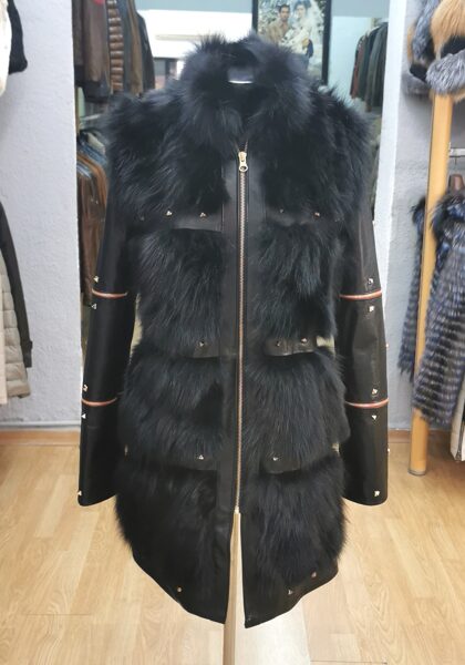 Abrigo Nappa/Fox con detalles